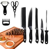 KIT Churrasco 8 peças Garra Urso - Kit Churrasco Aço Inox Kit Churrasqueiro Kit