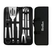 Kit Churrasco 9 Peças Aço Inox+Bolsa com Alça Alta Qualidade Kit Churrasco 9 Peças Aço Inox+Bolsa com Alça Alta Qualidade