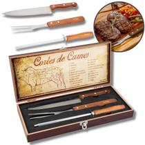 Kit Churrasco Aço Inox 4 Peças - Jogo de Utensílios - Vonder Kit Churrasco Aço Inox 4 Peças - Jogo de Utensílios - Vonder