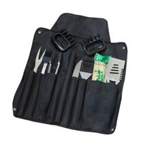 Kit Churrasco Aço Inox Profissional Com 10 Peças + Avental Churrasqueiro Completo - Mori Kit Churrasco Aço Inox Profissional Com 10 Peças + Avental Churrasqueiro Completo - Mori