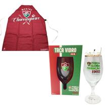 Kit Churrasco Avental Fluminense Mestre Churrasqueiro + Taça - Brasfoot