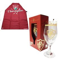 Kit Churrasco Avental Fluminense Mestre Churrasqueiro + Taça