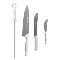 Kit Churrasco Barbecue Starrett 6 Peças Cabo Branco Bkk-6b Kit Churrasco Barbecue Starrett 6 Peças Cabo Branco Bkk-6b