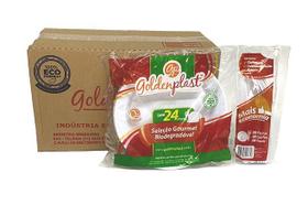 Kit churrasco branco goldenplast - caixa com 288 peças Kit churrasco branco goldenplast - caixa com 288 peças