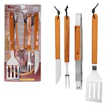 Kit Churrasco C/04 Peças Wood Art House 833706 Kit Churrasco C/04 Peças Wood Art House 833706