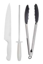 Kit Churrasco C/ Faca Pegador Chaira Fratelli