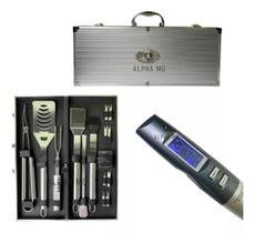 Kit Churrasco C/Termômetro Digital Grill Fork Para Carne Kit Churrasco C/Termômetro Digital Grill Fork Para Carne
