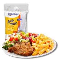 Kit Churrasco com 100 Pratos Descartáveis EPS 21 cm TPR21 e 100 Garfos Fortes Brancos