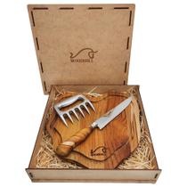 Kit Churrasco com caixa MDF para Presente Faca Garra de Urso Kit Churrasco com caixa MDF para Presente Faca Garra de Urso