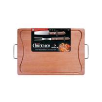 Kit Churrasco Com Tábua Garfo E Faca - Stolf 44x30 Kit Churrasco Com Tábua Garfo E Faca - Stolf 44x30