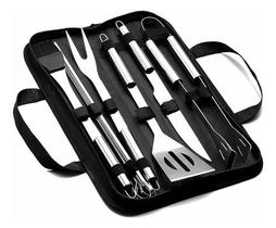 Kit Churrasco Completo Profissional Inox C/ Estojo 10 Peças