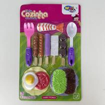 Kit Churrasco Cozinha Brinquedo Infantil Comidinha 14 Peças
