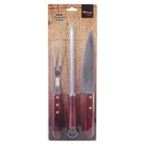 Kit Churrasco de Inox Elite com 3 Peças