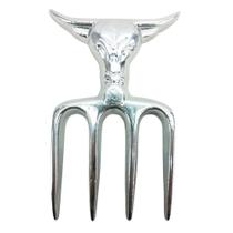 Kit Churrasco Garfo Tridente com Base de Madeira