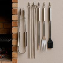 Kit Churrasco Ideal Para Grelhas Em Inox Reforçado Kit Churrasco Ideal Para Grelhas Em Inox Reforçado