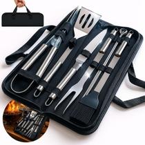 Kit Churrasco Inox 9 Peças Completa Com Maleta Profissional Kit Churrasco Inox 9 Peças Completa Com Maleta Profissional