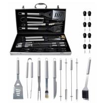 Kit Churrasco Inox Com Maleta 18 Peças Completo Luxo Kit Churrasco Inox Com Maleta 18 Peças Completo Luxo