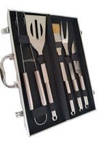 Kit churrasco inox maleta aluminio 5pcs Kit churrasco inox maleta aluminio 5pcs