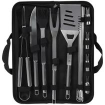 Kit churrasco inox premium 16 pcs c/ estojo bel (p55) 256600 Kit churrasco inox premium 16 pcs c/ estojo bel (p55) 256600