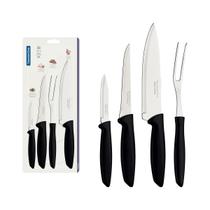 Kit Churrasco Jogo De Facas 4 Peças Plenus Preto - Tramontina