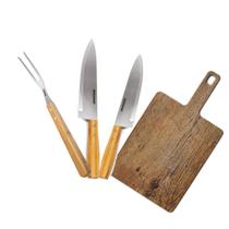 Kit Churrasco Paixão Nacional com Tábua de Madeira Gourmet Mix Churrasqueiro