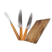 Kit Churrasco Paixão Nacional com Tábua Prancheta de Madeira Gourmet Mix Churrasqueiro