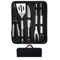 Kit Churrasco Pegador Espátula Pincel Estojo Utensílios inox Kit Churrasco Pegador Espátula Pincel Estojo Utensílios inox