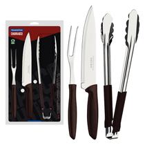 Kit Churrasco Plenus 3 Peças Marrom Tramontina - 23498/449