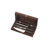 Kit Churrasco Polywood 4 Pecas Aco Inox Cabo Castanho Chaira Estojo Madeira Marrom Tramontina Kit Churrasco Polywood 4 Pecas Aco Inox Cabo Castanho Chaira Estojo Madeira Marrom Tramontina
