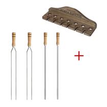 Kit Churrasco Porta espeto + 2 espetos duplo e 2 espetos simples - Stolf