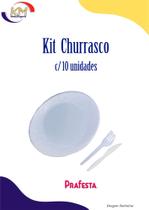 Kit Churrasco - Prafesta - pratos e talheres, festas, comemorações, eventos (8018)