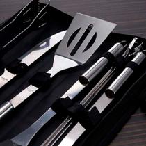 Kit Churrasco Profissional Em Estojo Completo E Leve