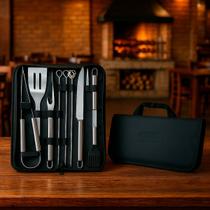 Kit Churrasco Profissional Em Estojo Completo E Leve