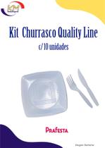 Kit churrasco Quality Line - Prafesta - pratos e talheres, festas, comemorações (12848)