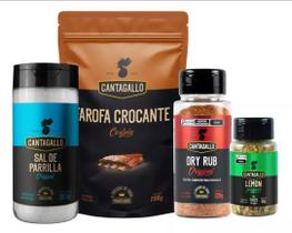 Kit churrasco sal pariilla farofa lemon e dry rub original