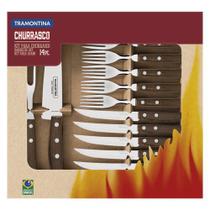 Kit Churrasco Tramontina Inox 14 Peças Faca Garfo Peixeira