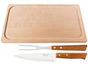 Kit Churrasco Tramontina Natural 3 Peças - com Tábua Kit Churrasco Tramontina Natural 3 Peças - com Tábua