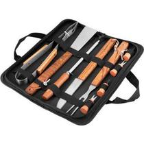 Kit churrasco vonder c/10pcs em aco inox c/estojo