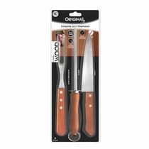 Kit churrasco wood com 3 peças Kit churrasco wood com 3 peças