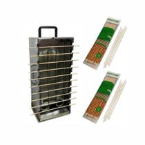 Kit - Churrasqueira 10 Espetinhos Churrasquito Elétrico Pr-199e 220v + 100 Espetinhos - Progás 220v Kit - Churrasqueira 10 Espetinhos Churrasquito Elétrico Pr-199e 220v + 100 Espetinhos - Progás 220v