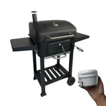 Kit Churrasqueira a Carvão Americana com Tampa Torino Pro com Triturador de Carne Brinde Termômetro Digital Espeto