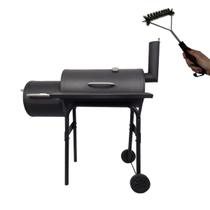 Kit Churrasqueira a Carvão Pit Smoker Napoli 2 Cubas com Escova de Limpeza Brinde Termômetro Digital Espeto Kit Churrasqueira a Carvão Pit Smoker Napoli 2 Cubas com Escova de Limpeza Brinde Termômetro Digital Espeto