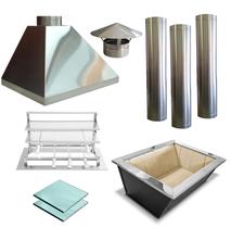 Kit Churrasqueira Completa I304 3 Dutos Suporte Fundo 0366 G