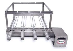 Kit Churrasqueira Elétrica Giratória 4 Espetos Brasa Grill Cor Direito Kit Churrasqueira Elétrica Giratória 4 Espetos Brasa Grill Cor Direito