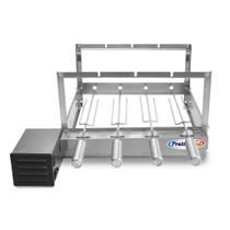 Kit Churrasqueira Gira Grill 4 Espetos Inox 2 Grelhas Quadradas 1 Espeto Grelha Giratório Kit Churrasqueira Gira Grill 4 Espetos Inox 2 Grelhas Quadradas 1 Espeto Grelha Giratório