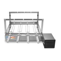 Kit Churrasqueira Gira Grill 4 Espetos Inox 2 Grelhas Quadradas 1 Espeto Grelha Giratório Kit Churrasqueira Gira Grill 4 Espetos Inox 2 Grelhas Quadradas 1 Espeto Grelha Giratório