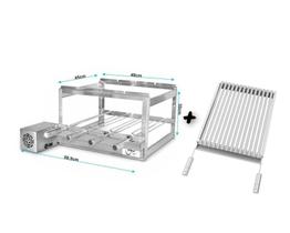 kit Churrasqueira Gira Grill Giratória Com 4 Espetos inox + grelha Parrilha argentina kit Churrasqueira Gira Grill Giratória Com 4 Espetos inox + grelha Parrilha argentina
