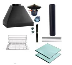 Kit Churrasqueira gourmet 80CM S/BRASEIRO - PRETO