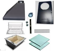 Kit Churrasqueira gourmet APARTAMENTO 80CM - PRETO Kit Churrasqueira gourmet APARTAMENTO 80CM - PRETO