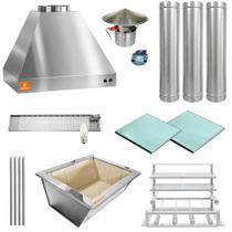 Kit Churrasqueira Gourmet Completa Inox Pequena Makeer Braseiro Cooktop 358 Kit Churrasqueira Gourmet Completa Inox Pequena Makeer Braseiro Cooktop 358